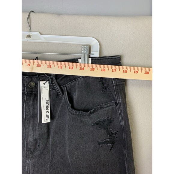 Judy Blue Jeans Womans 18W Black High Waist Rigid Magic Distressed 90's Straight - Picture 16 of 16